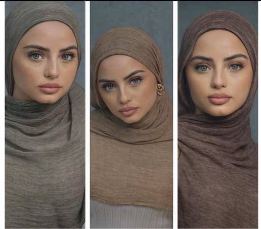 Textured hijab bundle set